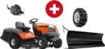 Husqvarna TC 138L Winterpaket mit Schneeschild, Gummileiste, Gewicht und Schneeketten – Modell 2025
