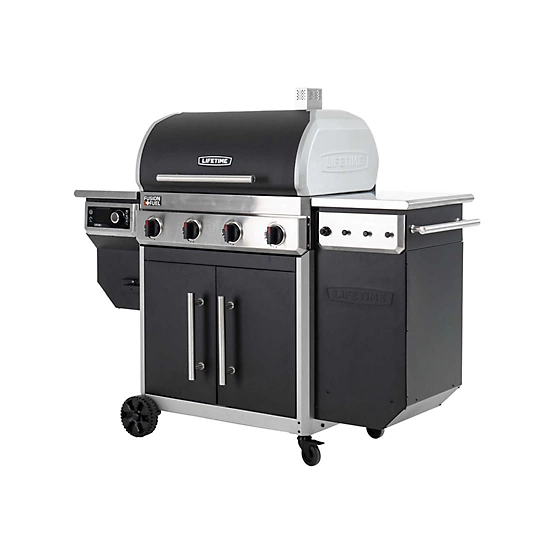 1900877.webp Lifetime 742 sq. in. Pellet Smoker and Grill Combo - Image 1