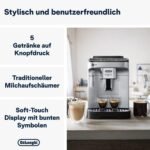 Kaffeevollautomat De’Longhi ECAM292.33.SB Magnifica Evo Silber und Schwarz - Image 2