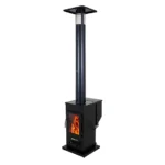 Even Embers Pellet-Fueled Patio Heater with 1 Glass Panel, 100 sq. ft., 70,000 BTU