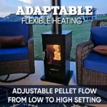 Even Embers Pellet-Fueled Patio Heater with 1 Glass Panel, 100 sq. ft., 70,000 BTU - Image 5