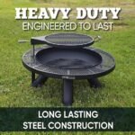 Even Embers 44 in. Round Charcoal/Wood-Burning Fire Pit with Cooking Grate - Image 6